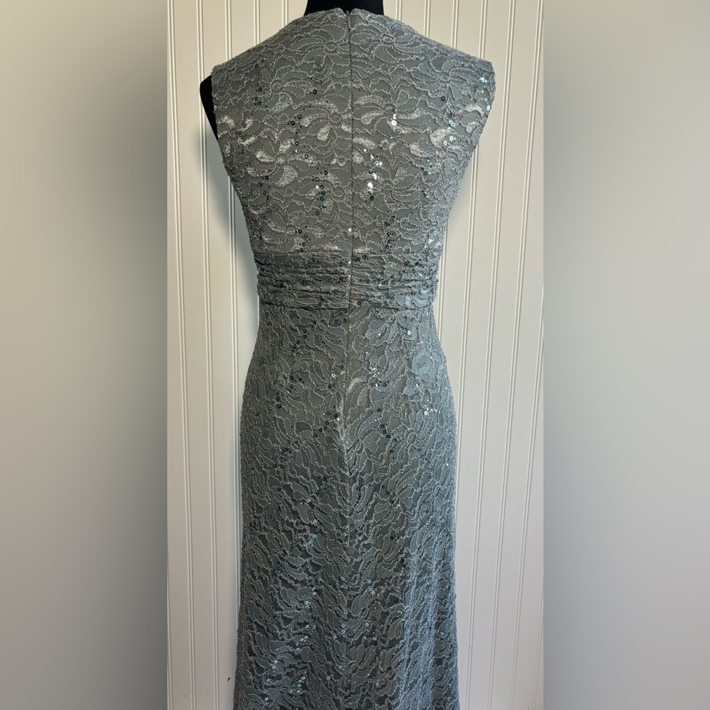 Js Collections Sleeveless Lace Sequin Gown Long D… - image 5